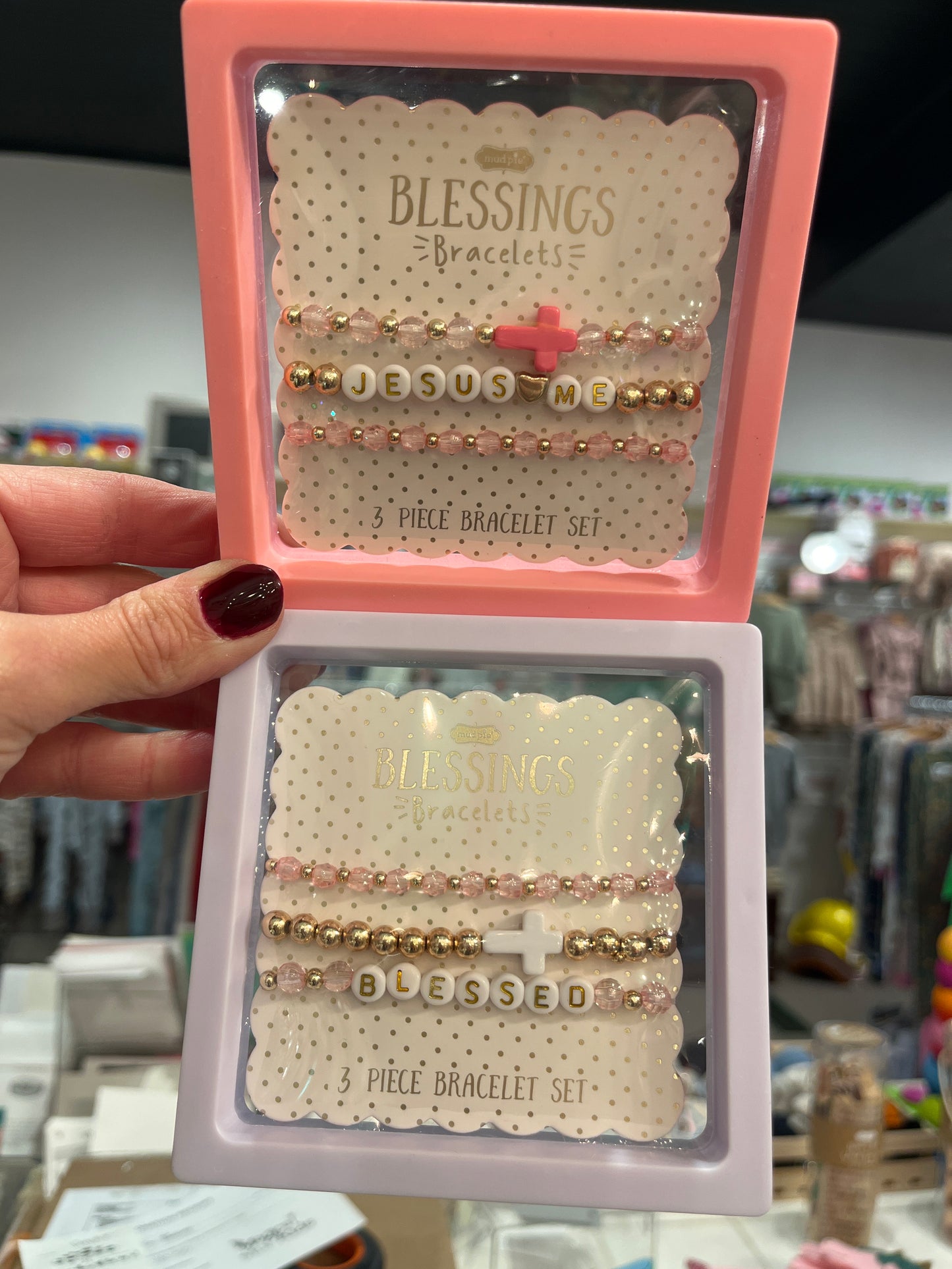 Mud Pie Cross Beaded Bracelet Sets