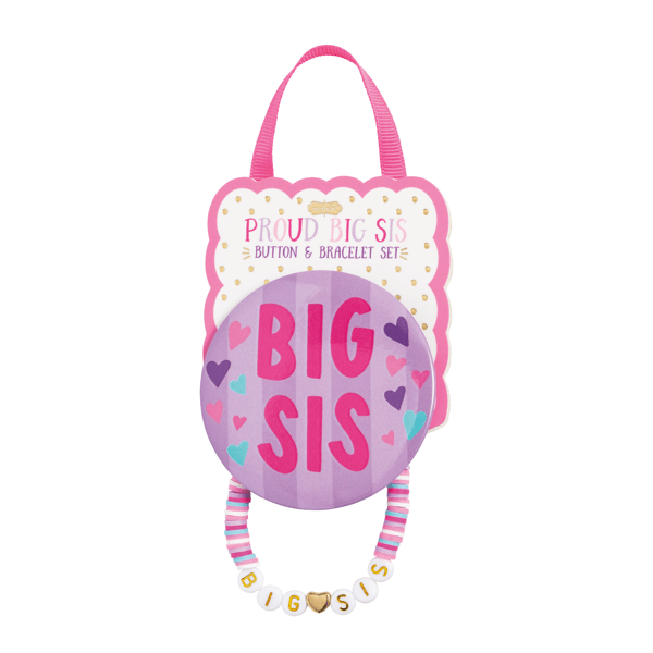 Mud Pie Sibling Button & Bracelet Set