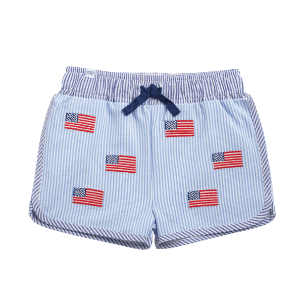 Mud Pie Embroidered Flag Trunks