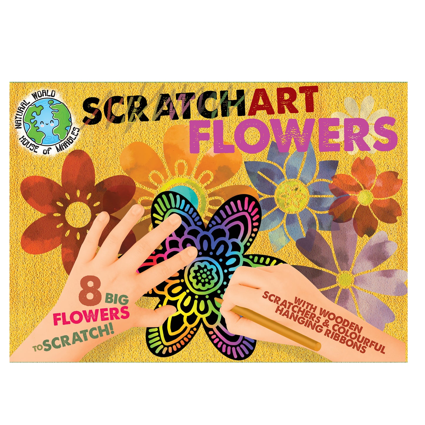 Scratch Art Flowers