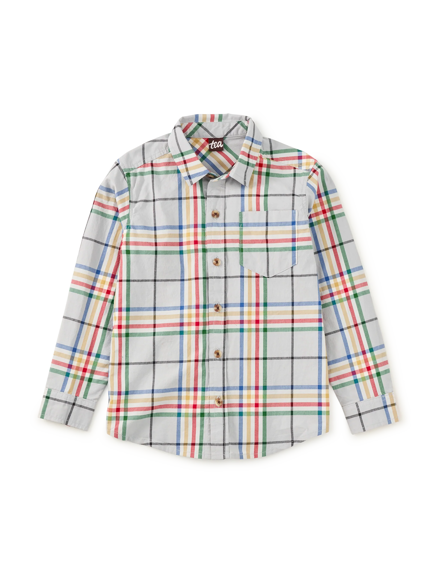 Tea Picadilly Plaid Long Sleeve Button Down Shirt