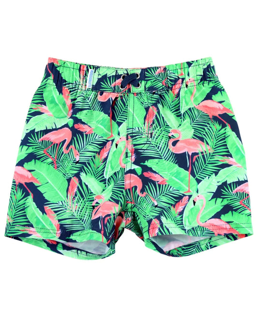 Rugged Butts Flamingo Frenzy Swim Trunks