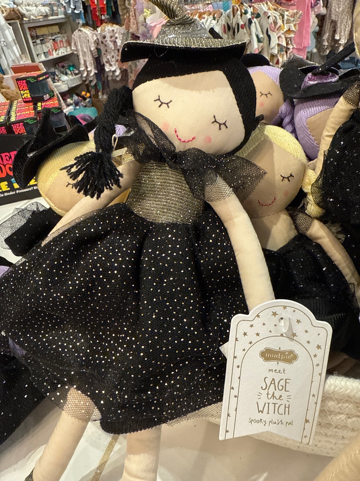 Mud Pie Halloween Plush Witch