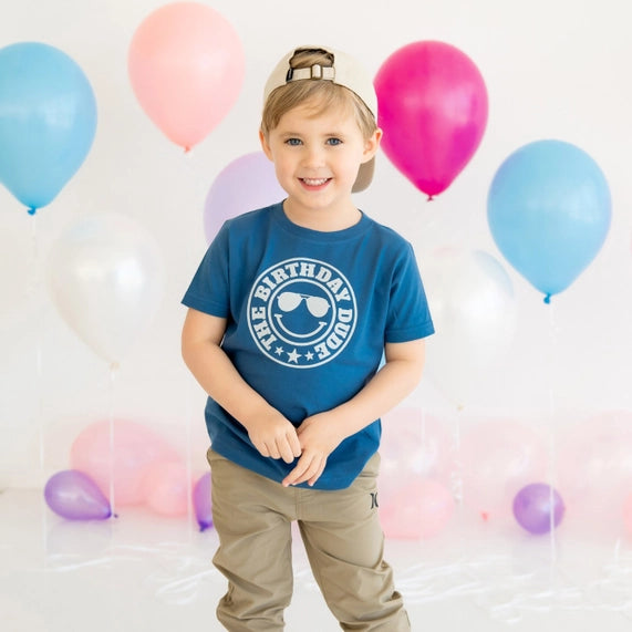 Sweet Wink Birthday Dude T-Shirt | Blue