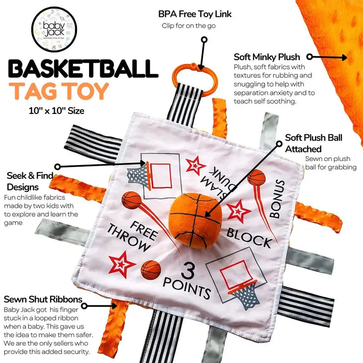 Baby Jack & Company Crinkle Square - Basketball
