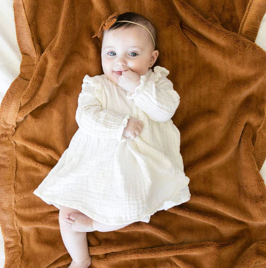 Saranoni Lush Receiving Blanket - Camel