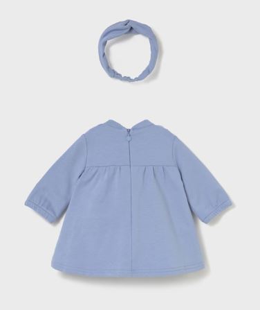 Mayoral Blue Long Sleeve Dress with Headband
