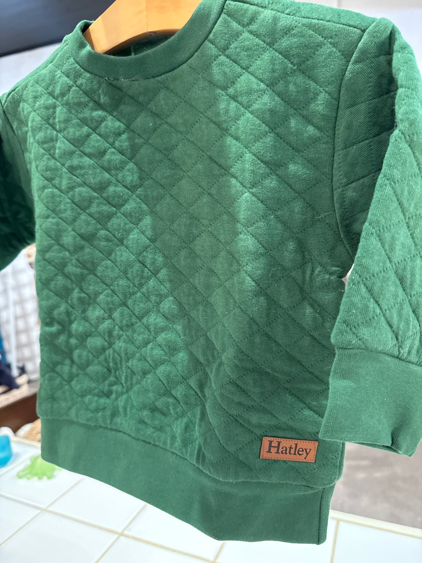 Hatley Eden Green Quilted Pullover