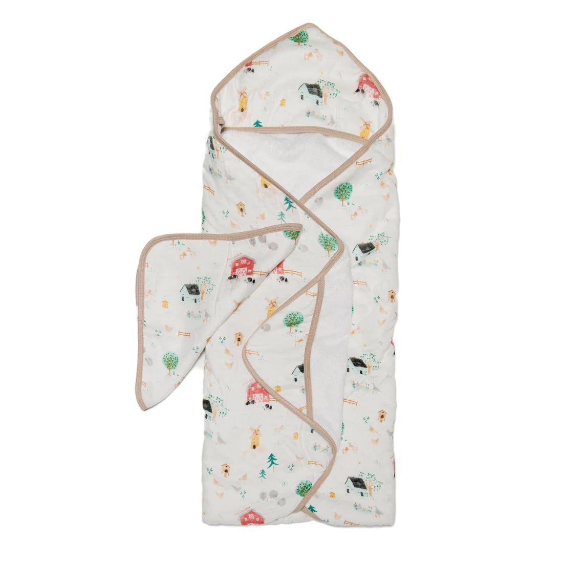 Loulou Lollipop Hooded Towel Set- Farm Animals