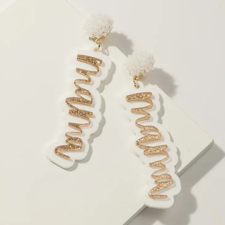 Glitter mama Earrings