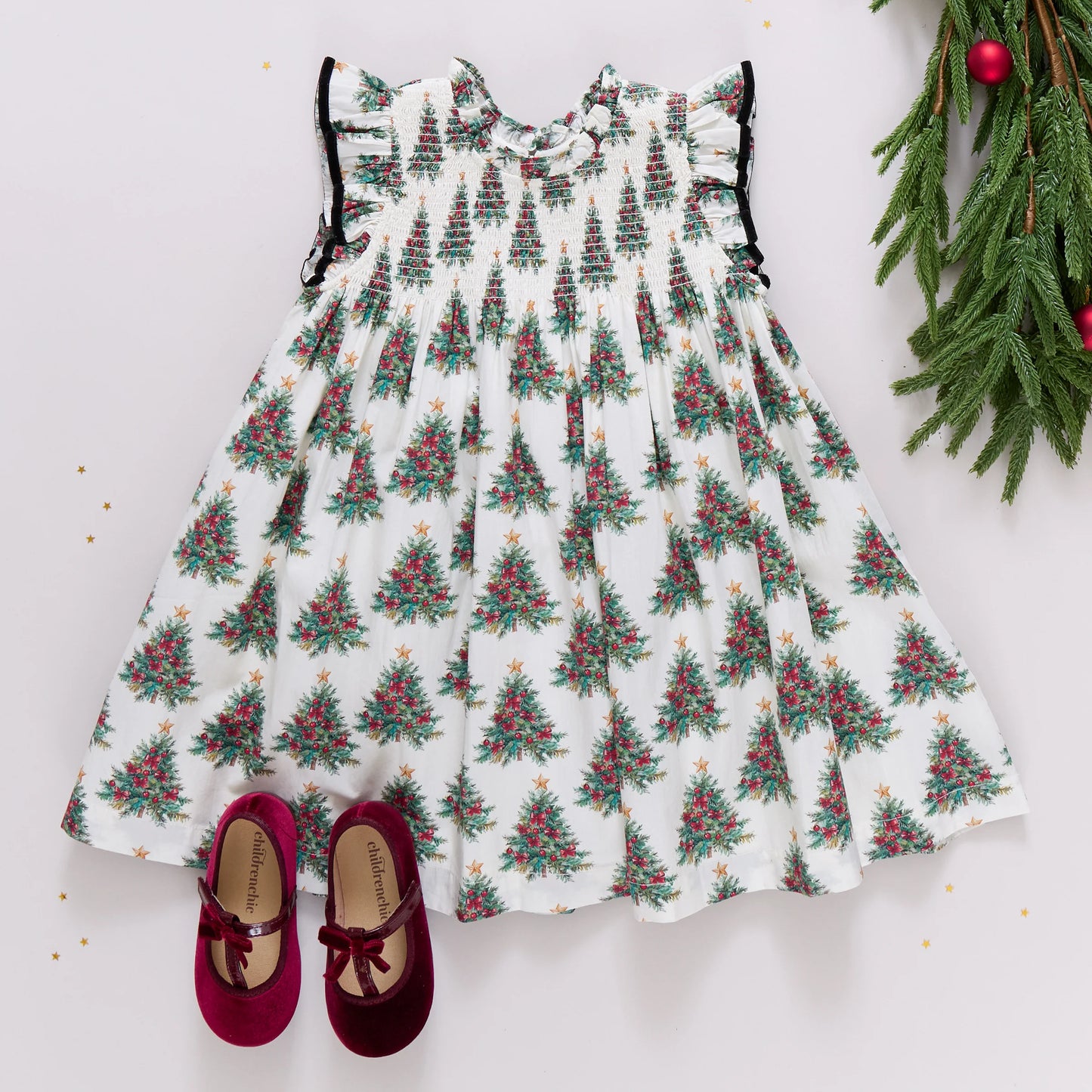 Girls Stevie Dress | Vintage Trees