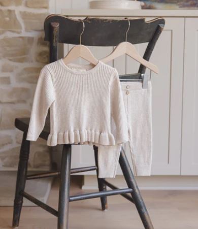 Quincy Mae Rib Knit Peplum Set