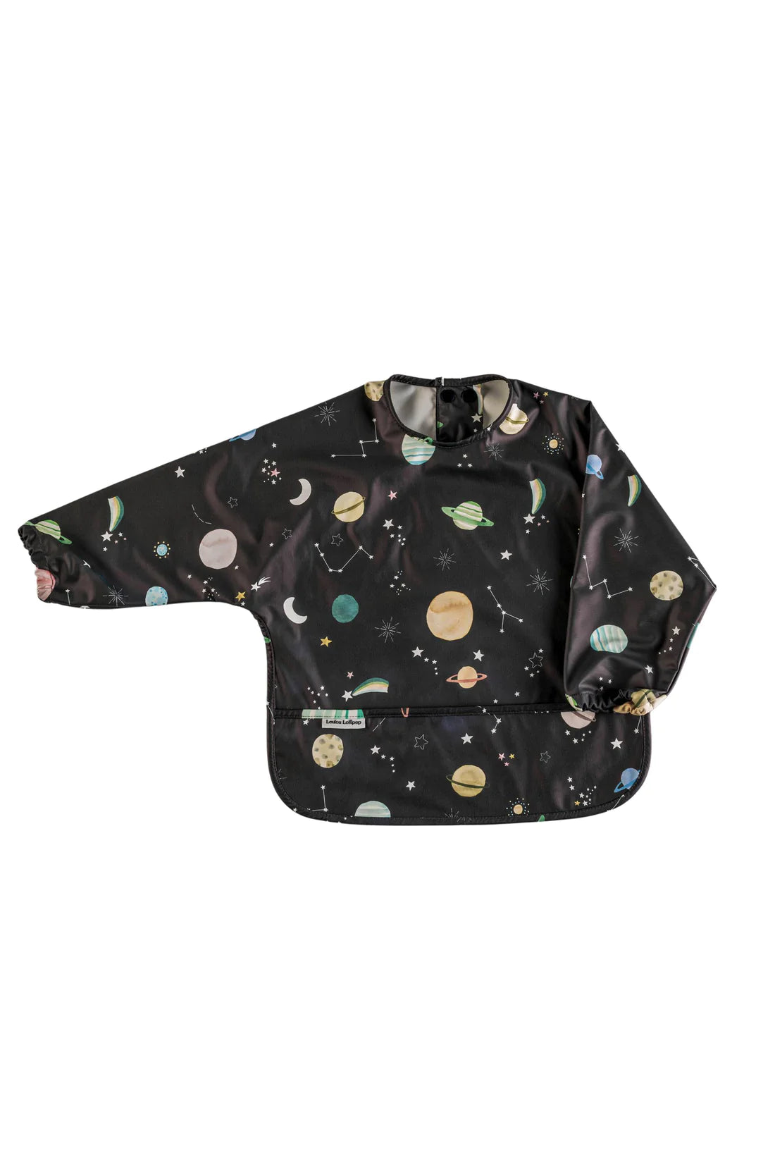 Loulou Lollipop Long Sleeve Waterproof Bib- Planets
