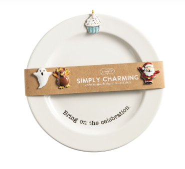Mud Pie Simply Charming Plate