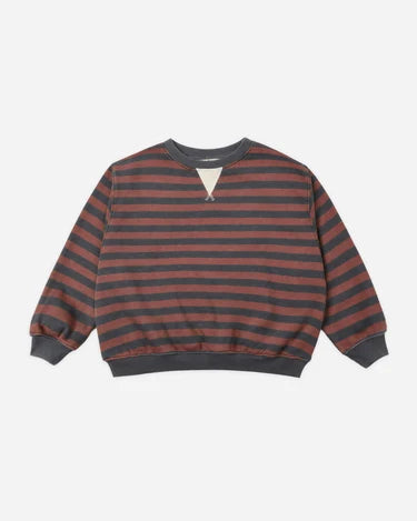 Rylee + Cru Oversized Crew | Mulberry Stripe