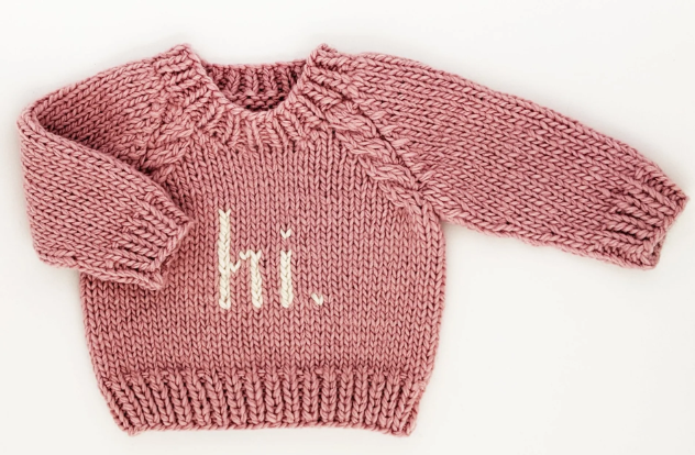 Hi. Rosy Crew Neck Sweater