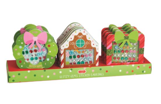 Mud Pie Christmas Stick On Earrings