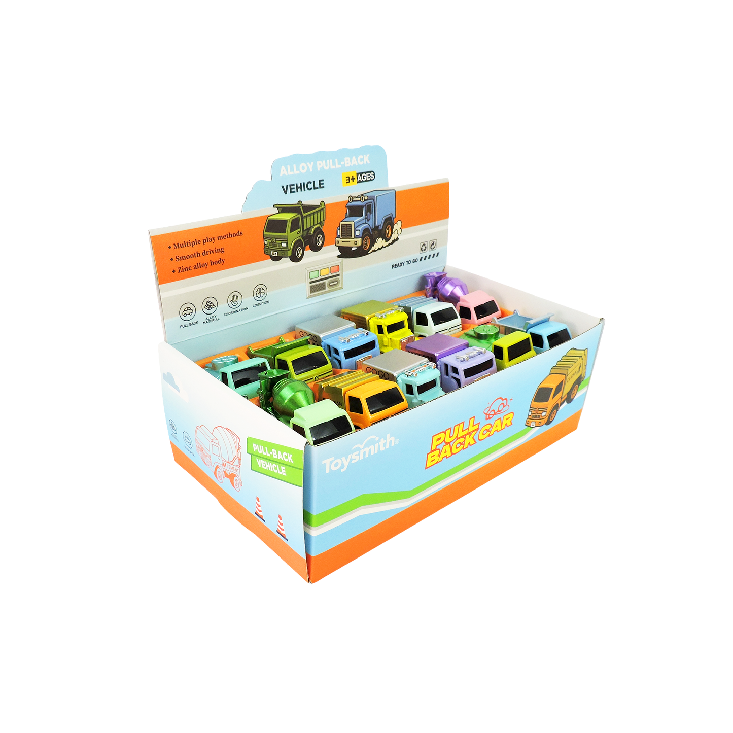 Rollin’ Medium Diecast Pull-Back Metallic Truck