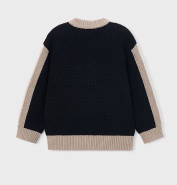 Mayoral Black Color Blocked Sweater