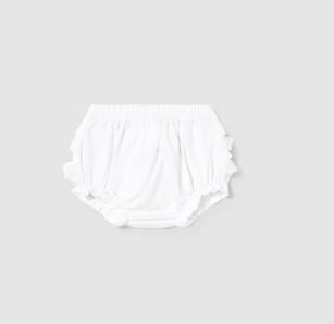 Mayoral White Ruffle Bloomer