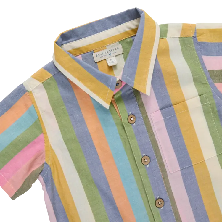 Blue Rooster Jack Shirt | Parade Stripe