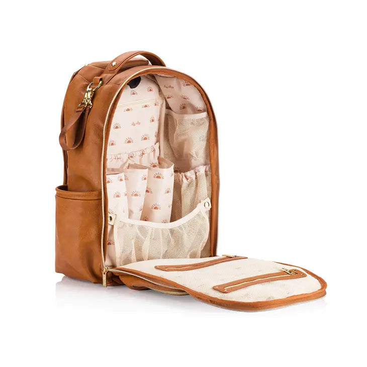 Jetsetter Cognac Boss Backpack™ Diaper Bag