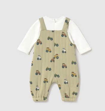 Mayoral Boy Printed Farm One-Piece