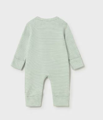 Mayoral Green Stripe Romper