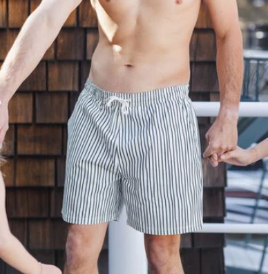 Rylee + Cru Men's Basic Boardshort Wavy Stripe