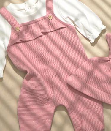 Mayoral Pink Overalls with Hat
