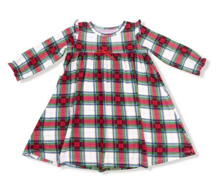 Angel Dear Loungewear Gown | Holiday Plaid