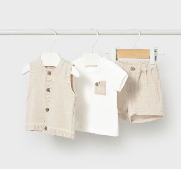 Mayoral 3 Piece Knit Vest Outfit