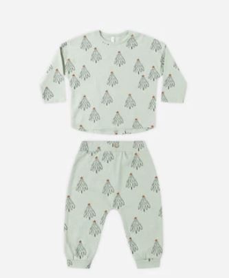 Rylee + Cru Long Sleeve Tee + Pant Set | Trees