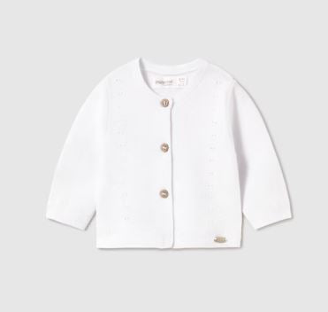 Mayoral Knit White Cardigan