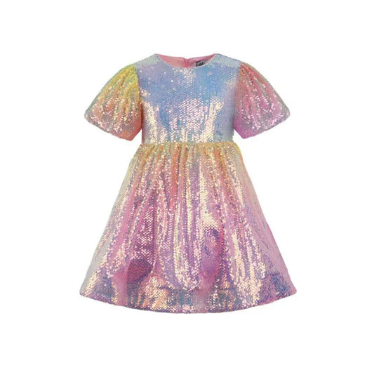 Lola and the Boys Ombre Sunset Sparkle Party Dress