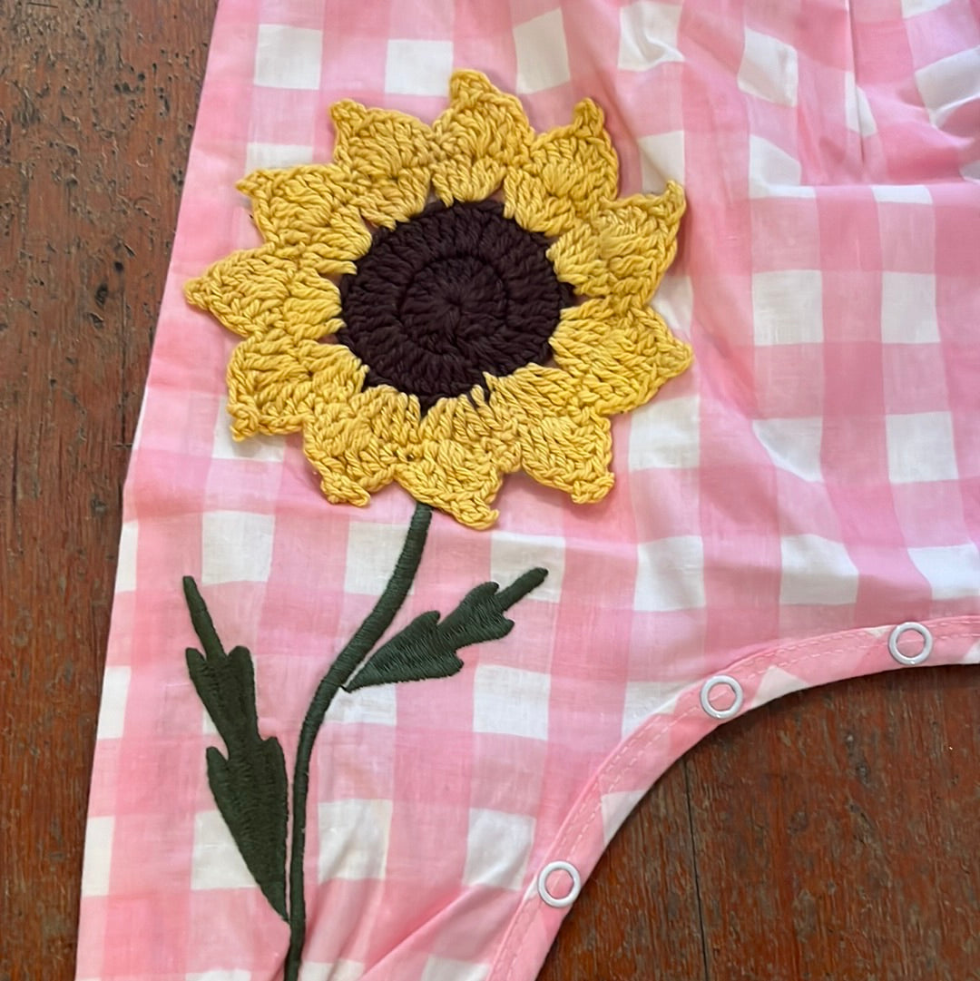 Mud Pie Pink Flower Romper