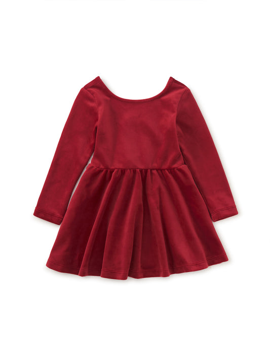 Tea Velour Skater Dress | Red Wagon