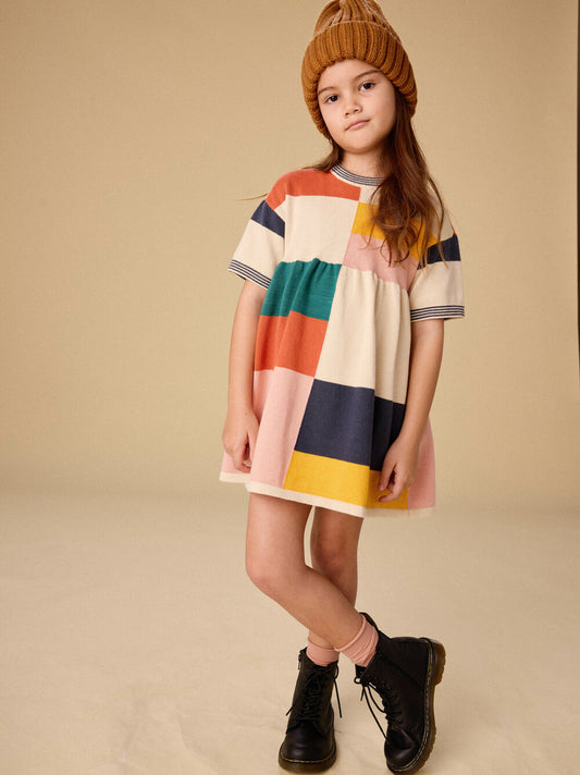 Tea Colorblock Sweater Dress