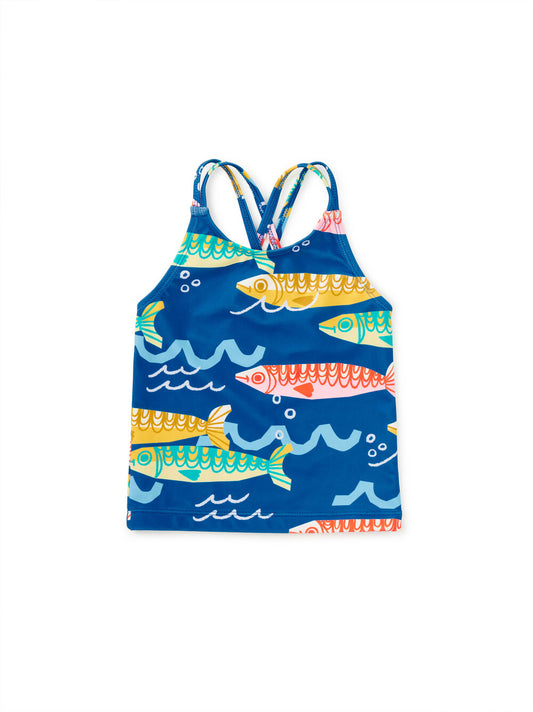 Tea Cross Back Tankini Top & Blossom Bottom | Sardinas Del Mar