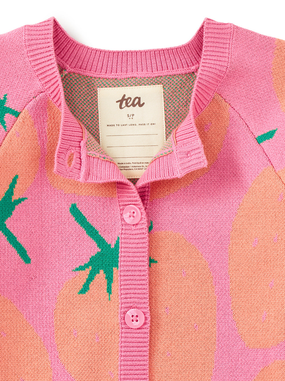 Tea Iconic Cardigan | Strawberry