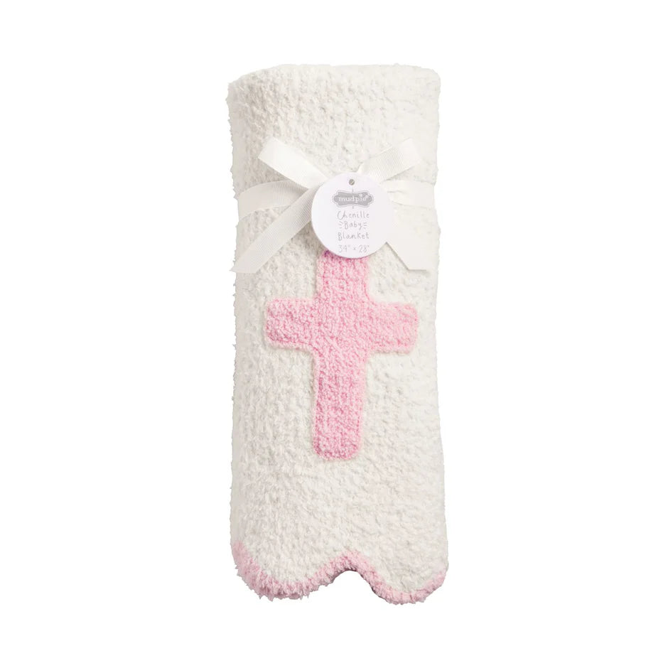 Mud Pie Cross Chenille Blankets
