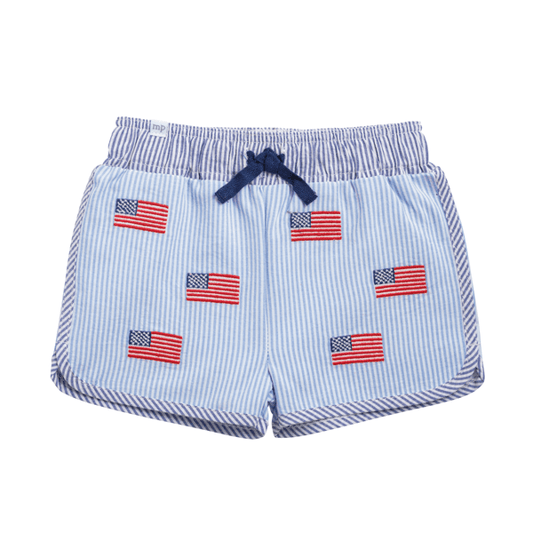 Mud Pie Embroidered Flag Trunks
