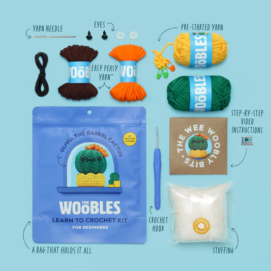 Woobles Crochet Kit | Olivia The Barrel Cactus