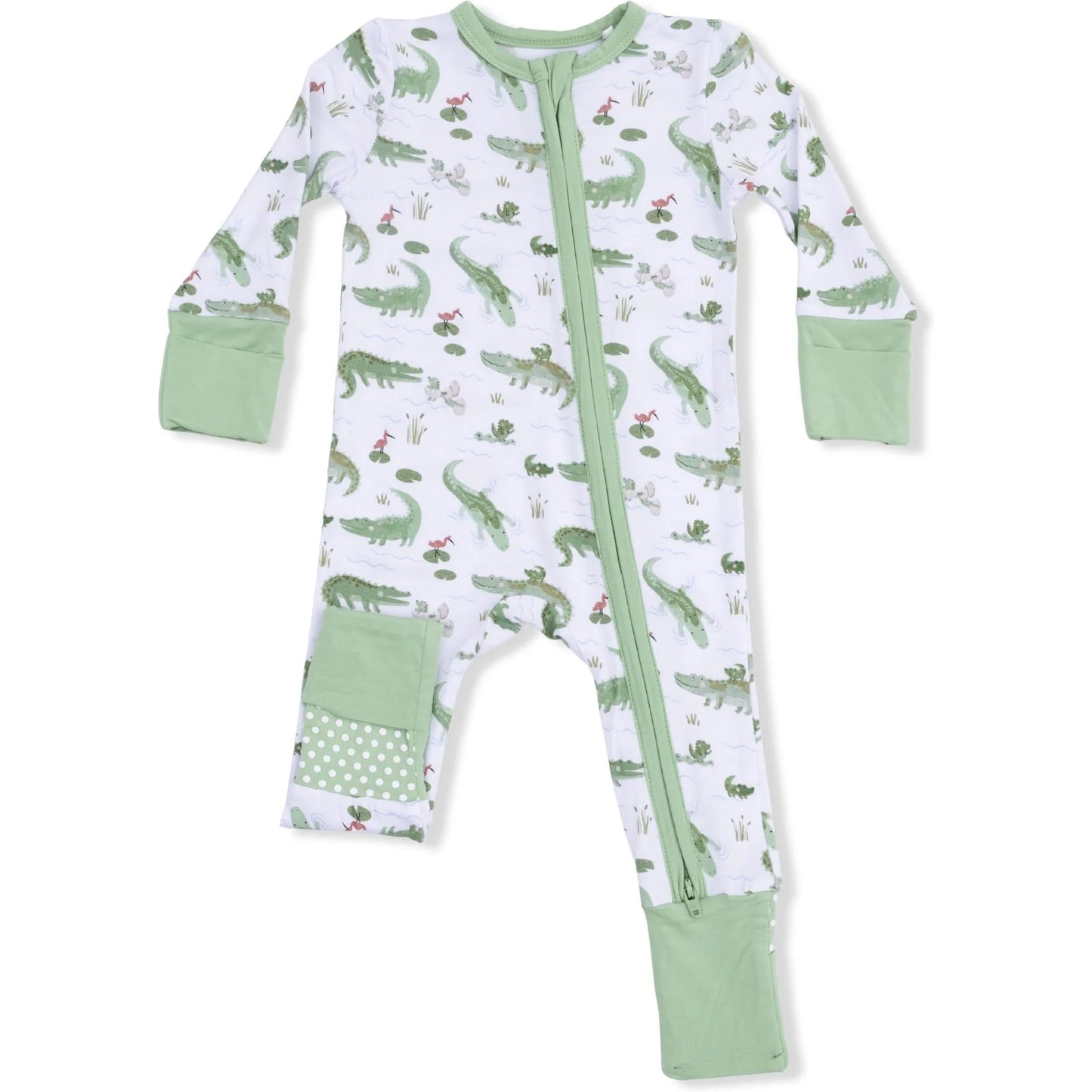 Angel Dear Convertible Romper | Crayon Alligators