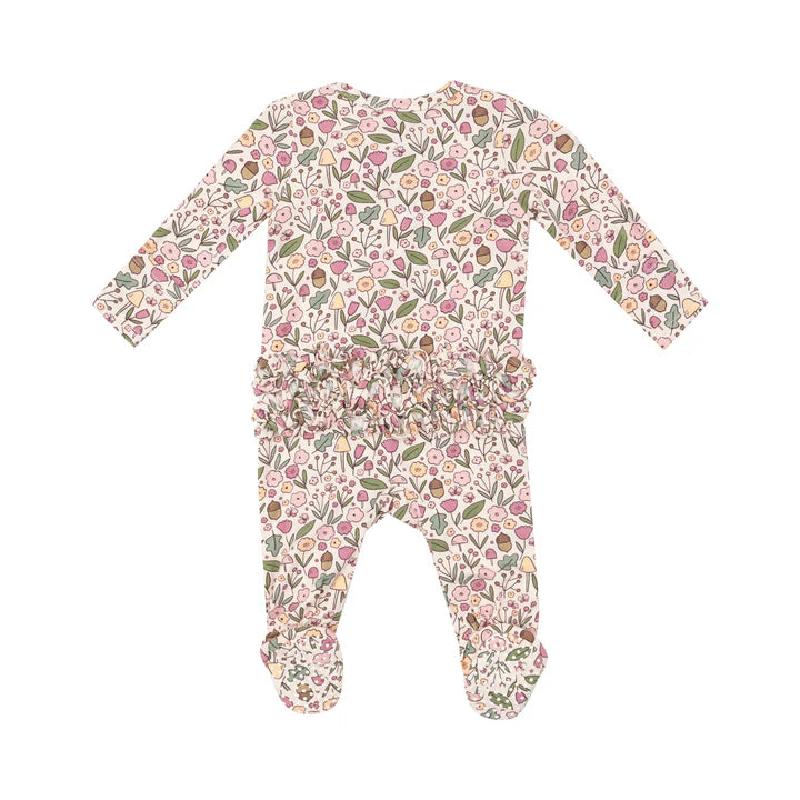 Angel Dear Ruffle Zipper Footie | Acorn Floral