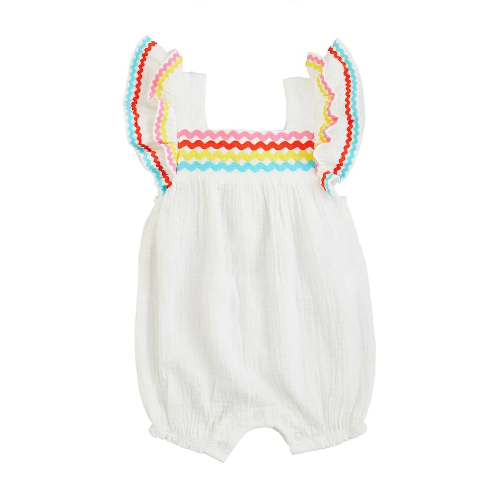 Mud Pie Ric Rac Gauze Romper