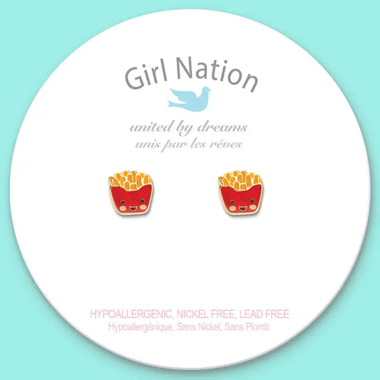 Girl Nation French Fries Earrings