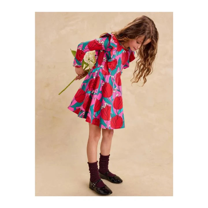 Tea Ruffle Shoulder Ballet Dress | Tulip Twist in Pink