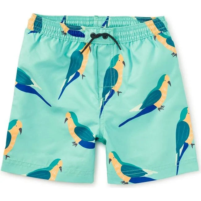 Tea Mid-Length Swim Trunk | Monk Parakeet