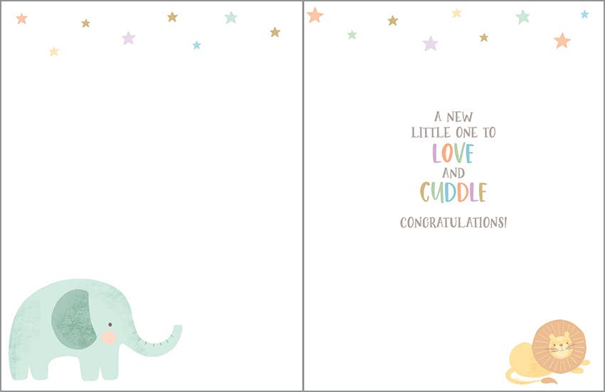 Baby Greeting Card - Jungle Grand Baby